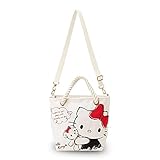 Finex Hello Kitty CANVAS White Crossbody with Rope Handles and Adjustable & Removable Long Strap