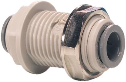 John Guest 3/8" Tube OD Bulkhead Connector Acetal Copolymer NSF FDA Water Air