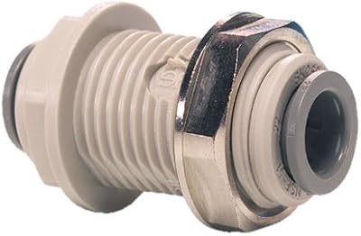 John Guest 3/8" Tube OD Bulkhead Connector Acetal Copolymer NSF FDA Water Air