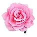 Beautiful Rose Flower Hair Clip Pin up Flower Brooch For Party Travel Festivals (Pink)