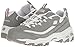 Skechers Sport Women's D'Lites Memory Foam Lace-up Sneaker,Biggest Fan Grey/White,8.5 M US