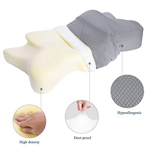 MARNUR Cervical Pillow Memory Foam Orthopedic Pillow for Neck Pain Relief Ergonomic Pillow for