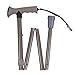 HealthSmart Folding Walking Cane Collapsible Walking Stick - Adjustable Medical Foldable Cane for Men and Women - Contoured Handle, Gray