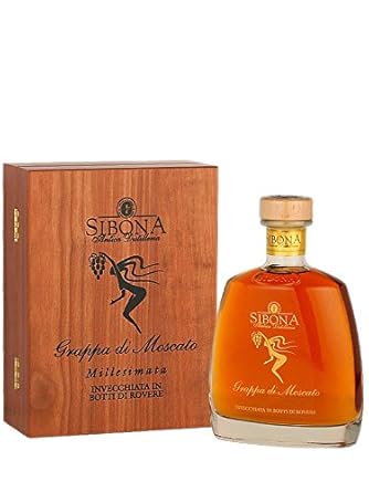 Sibona Grappa di Moscato Holzkiste limitiert Italien 0,7 Liter