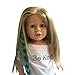 Clip in Hair Extensions for 18 inch and American Girl Dolls - Doll Wig Piece (Zebra Print Blue/Pink & Green/Blue)