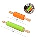 Alimat PluS Silicone Rolling Pin, Dough Roller for Pizza, Cookie with Wooden Handle and Surface, 2 Pack Rolling Pins for Baking (9+12 Inch)