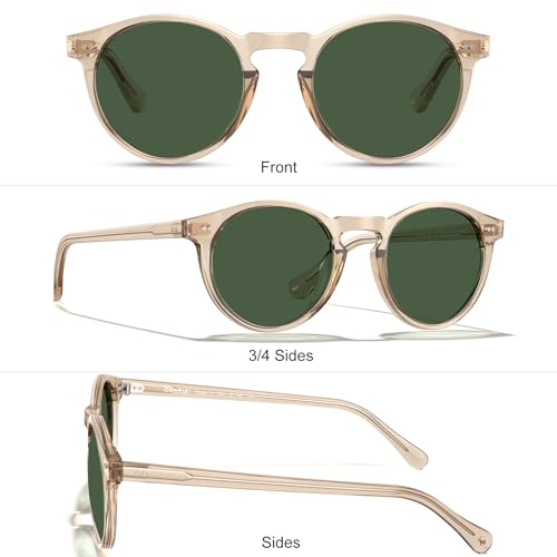CARFIA Mens Polarized Sunglasses Vintage UV400 Protection Driving Travel Sunglasses CA5289