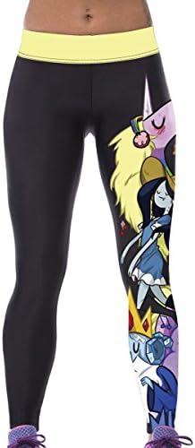 LoveLiness Women Adventure Time Cartoon Printed Yoga Workout Capri Leggings
