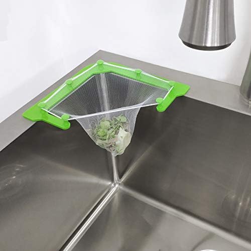 GZILA Kitchen Sink Corner Strainer Holder, Triangle Drain Strainer