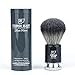 Luxury Shaving Brush for Men by VIKINGS BLADE, Ultra Heavy Acrylic & 316L Steel Handle, Super Strong Knot Backbone, Minimal Shedding, Fast Lather, Extremely Smooth & Plush on Skin (Dark Raven)