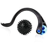 Crossactiv Swannsystem 8cm Spiky Ball for deep tissue massage PLUS Manual Back Neck Massager Muscle Roller Stick - Trigger Point Accupressure Myofascial Release Tools For Back And Manual Neck Massage!