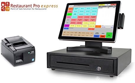 Restaurant POS System - Includes Restaurant Pro Express Software + Point of Sale Hardware Bundle w/ Kitchen Printer - Perfect for Restaurants and Bars