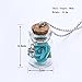 Clearance Deals Glow in The Dark Flower Glass Tiny Wishing Bottle Vial Necklace Pendant Chain Necklace Romantic Gift by (White) (One Size, Blue)