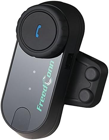 1Pack T-COMVB Bluetooth Headset Intercom, Motorcycle Helmet Communication Systems for Motorbike Skiing(Full Duplex Range-800M/FM Radio/Hand-free/Waterproof/2-3 Riders Pairing)