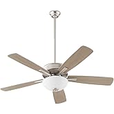 Quorum 4525-265 Ovation 52" Ceiling Fan with LED Lights, Satin Nickel