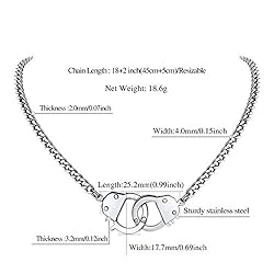 FindChic Customized Handcuff Necklace for Women