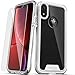 Zizo ION Series for iPhone XR Case Military Grade Drop Tested with Tempered Glass Screen Protector Silver Clear