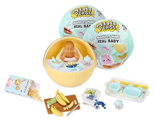 Make It Mini Real Baby Make It Mini Baby Food (2 Pack) Mini Collectibles - Blind Pack, DIY, Realistic Miniature, Playset, Bottles, Replica Food, Collectors, Girls Toys, Gifts 8+, NOT Edible
