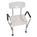 OMECAL Upgraded 450LBS Medical Shower Bench, Bath Lift Chair with Seat, Handicap Stool Transfer Seat, Heavy Duty Adjustable 7 Height,No Tools Assembly No-Slip, SPA Bathroom Bathtub (with Back)