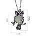 ZHEPIN Owl Necklace Amethyst Healing Pendant Nekclace for Women Men Spiritual Energy Gemstone Necklace - 19 inches