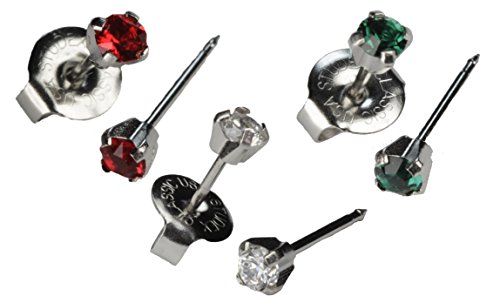 StudexSilver Mini 3 mm Birthstone Hypoallergenic Studex System 75