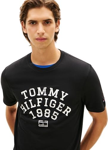 Herren T-Shirt Kurzarm Archive mit großem Logo, Schwarz (Black), S