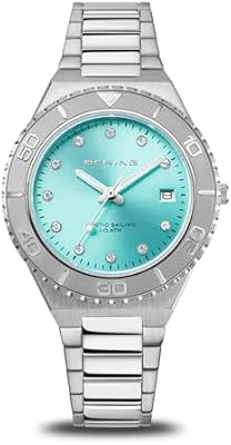 18936-707 Reloj de Cuarzo para Mujer de 36 mm con Caja de Acero Inoxidable Plateado, Esfera Azul, Brazalete y Detalles Inoxidable, Resistencia al Agua de 10 ATM, 13940-514