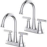 Bathroom Faucets for Sink 3 Hole, Hurran 4 inch