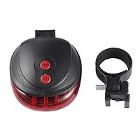 Rathmines 5 LED Laser Cycling Bike Light 3 Modes Flash Safety Rear Lamp Waterproof Laser Tail Warns Flashing for 26-32mm Tube Diameter