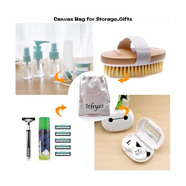 Ithyes Dry Brushing Body Brush Exfoliating Brush Natural Bristle bath Brush for Remove Dead Skin Toxins Cellulite…