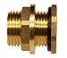 RAINPAL BBF020 Solid Brass Bulkhead Tank Fitting (1/2 inch Straight Female Pipe and 3/4" Male Garden Hose Threaded) (1) primary