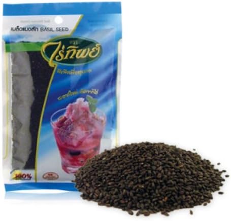 Raitip - Thai Healthy Basil Seed (500g.) Basil Seeds Product of Thailand ###(3 Bags)