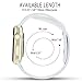 Zantec 42mm Soft Silicone Smart Watch Band Replacement for Apple Watch Band Series 2, Series 1,Sport,Edition,Replacement Strap band (Silver+White )