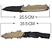Toonol Tactical Rubber Knife Military Training Dagger Cosplay Funning War Game Knife Props Blade Rubber Fake Knives with Scabbard/Sheath