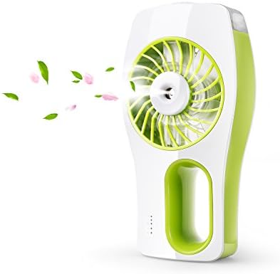 Misting Fan, Mini USB Handheld Humidifier Mist Water Spray Air Conditioning Moisturizing Fan Portable Face Spray Mist Humidifier by SportsEveryday (Green)