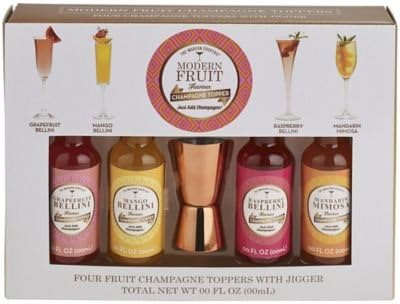 The Modern Cocktail® Champagne Fruit-Flavoured Mixers with Jigger
