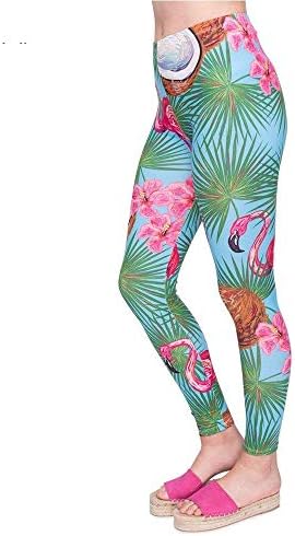 Yoga Pants New Series Women Legging Print Clothing Flamingo Coconut Leggings Fashion Slim High Waist Woman Pants