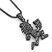 Hip-hop Bling Iced Hematite Black Tone Hatch Man Pendant Necklace Free 24" Chain,