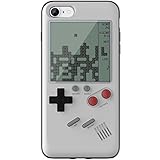 Keklle Game Case Game-Boy Tetris iPhone Case Shell TPU Silicone Protective Cover Retro Gameboy Case for iPhone Case (iPhone 7/8 (White))