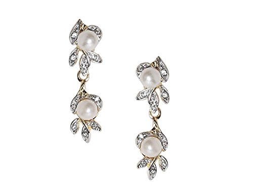 sempre of london white pearl sleek neckalce set for women