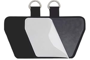 takyu Cell Phone Lanyard Pad, 2 Pack Universal Phone Safety Tether Connector with Adhesive Compatible for Most Smartphones (Black Black)