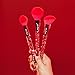 Lime Crime Hot Stuff Liquid Glitter Brush Set. Cruelty-Free Makeup Brush Kit for Powder, Contour, and Blush (Set of 3)