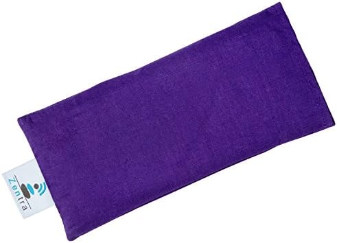 Zentra Meditation Eye Pillow - Flaxseed Filling with Cotton Cover, Lavender Scented (Purple)