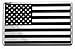 USA American Embossed Stainless Steel Metal Flag for Cars, Trucks Show Support of Police and Law Enforcement Officers (3.12