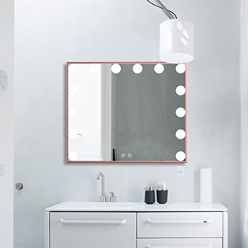 Nitin Lighted Vanity Mirror with Touch Control Design, Hollywood Style