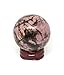 NSC Trading 50mm Pink Rhodonite Crystal Gemstone Sphere with Stand