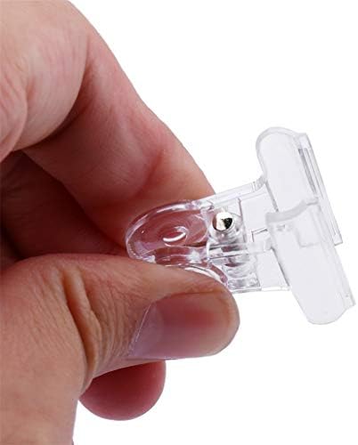 5PCS Rusian C Curve Nail Pinching Clips Tool Multi Function Acrylic Nails Random Color (Clear)