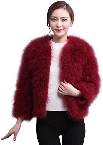 Yukong Women's Short Fluffy Faux Fur Cardigan Coat Ladies Winter Jacket Outerwear
