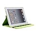 T&G Bright Auto Sleep/Wake Function Magnetic 360 Degree Rotating Smart Stand Case Cover for 9.7 inch iPad 2/3/4 Tablets with a Stylus as a Gift--Floral Embossed Flower Pattern,Green