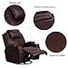Esright Massage Recliner Chair Heated PU Leather Ergonomic Lounge 360 Degree Swivel (Espresso)